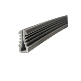 Gordon Glass™ Gray Shower Door Replacement Glazing Vinyl Spline for 3/16" Glass, 5/8" Channel Depth - 18 ft