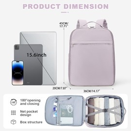 SZLX Large Travel Backpack Women,Carry On Backpack for Easyjet Cabin Bag 45x36x20 Rucksack Underseat Ryanair Cabin Bags Underseat Laptop Bag Travel Backpack Cabin Size with USB Charging Port