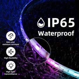 DAYBETTER Waterproof Led Lights for Bedroom, 100ft (3 Rolls of 32.8ft) Led Strip Lights, 900 LEDs Color Changing RGB 44 Keys Remote Controller, 12v for Outdoor Room Home Party Christmas Decoration