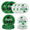 48 Pcs Graduation Party Plates 2026 Graduation Party Dinnerware Disposable