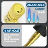 Turbo Torch Tips with Gas Self-Igniter Adjustable Flame Knob Brass