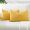 JOTOM Set of 2 Linen Cushion Covers, Decorative, Soft, Plain