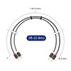 J&D 2 RCA Cables, RCA Cable Gold Plated Audiowave Series