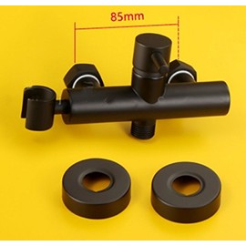 Bidet Sprayer Mixer Valve Set- Matte Black ABS Handheld Bidet Baby Cloth Diaper Shattaf +Brass Hot and Cold Mixer valve+304 Stainless Steel 5ft Hose For Bathroom Toilet