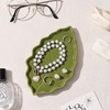 Ceramic Spoon Rest for Stove Top, Cute Green Leaf Shaped