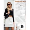 We1Fit Womens Fuax Leather Skirt High Waisted Bodycon Pencil Mini