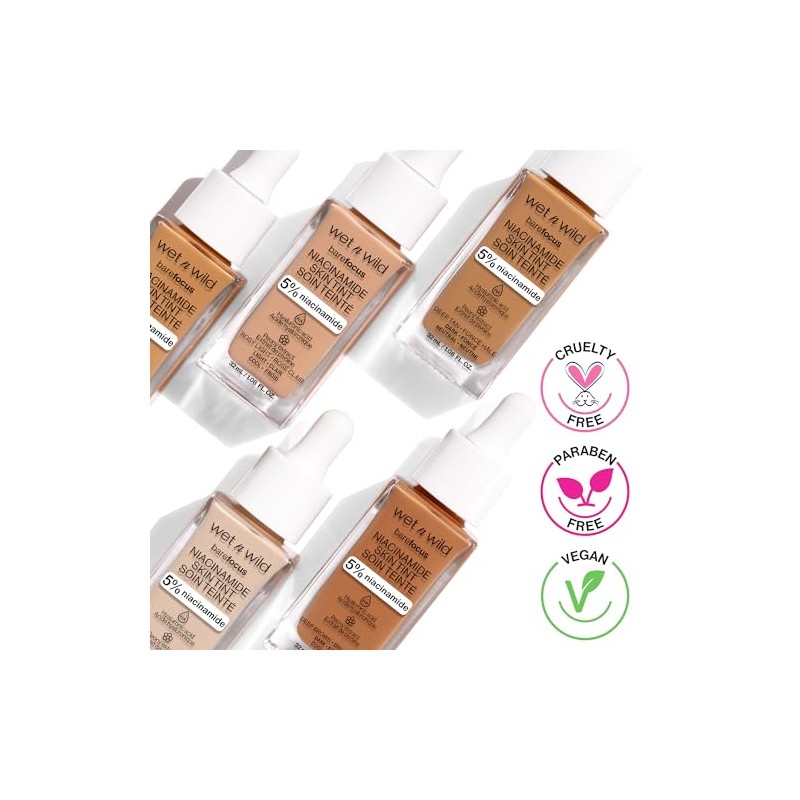 BARE FOCUS NIACINAMIDE SKIN TINT (LIGHT MEDIUM) Base de Maquillaje