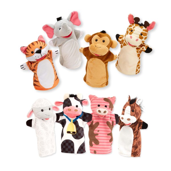 Melissa & Doug Animal Hand Puppets (Set of 2, 4