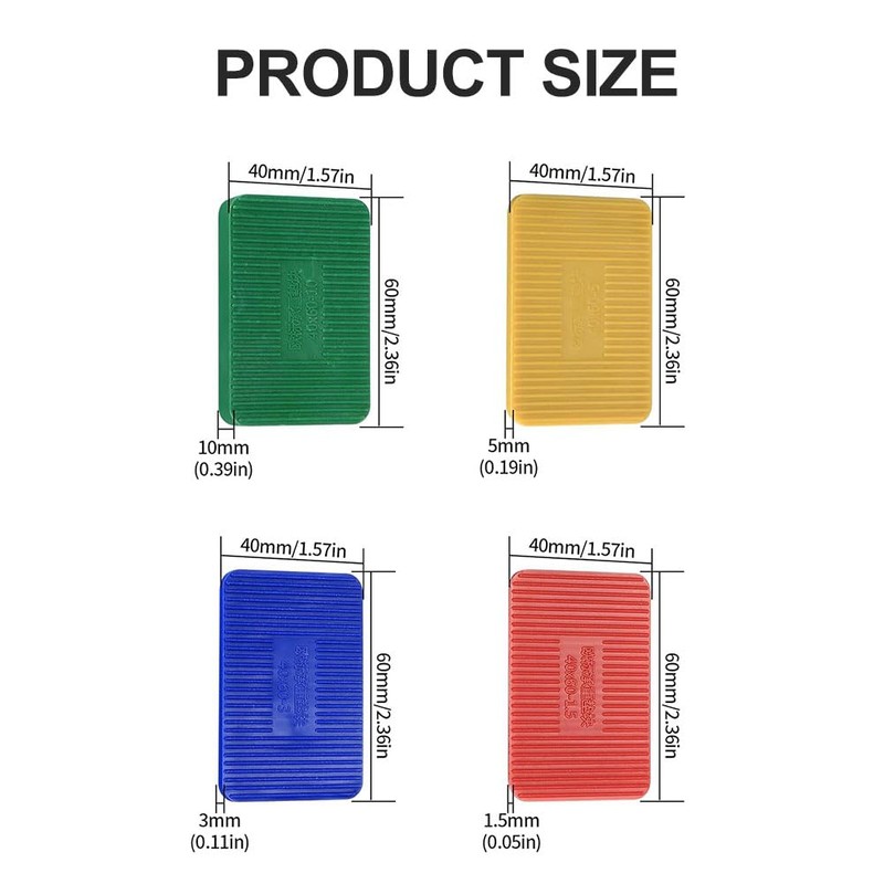 Pack of 40 Plastic Underlay Plates, 60 x 40 mm