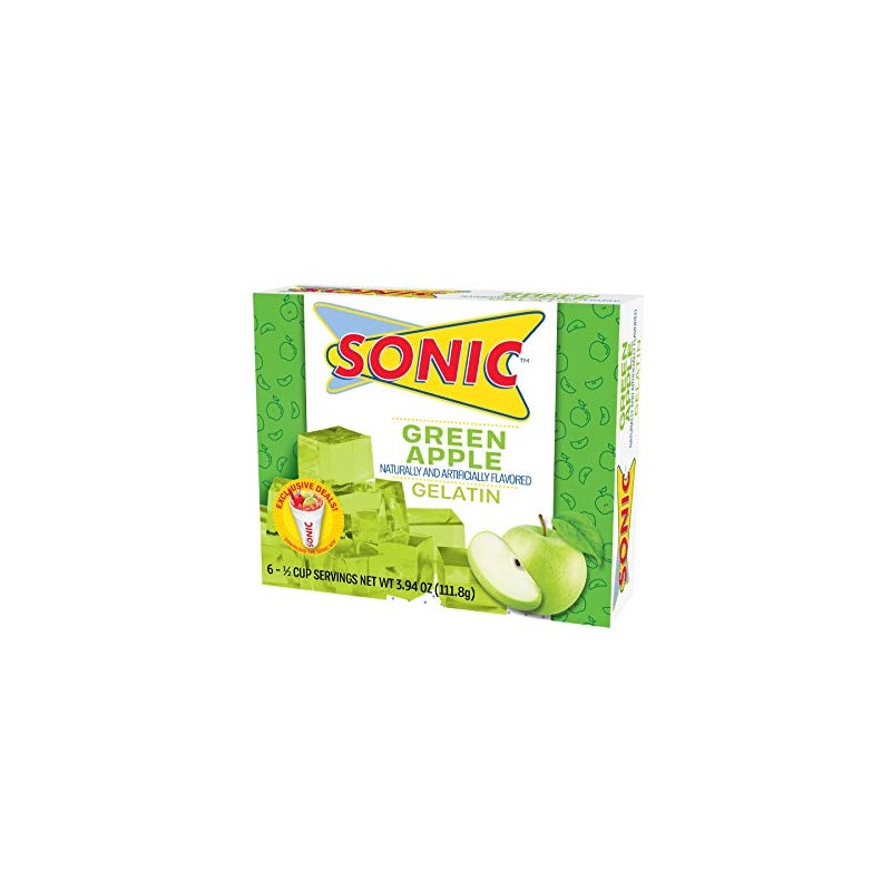 Sonic, Green Apple Gelatin, 3.94 Ounce