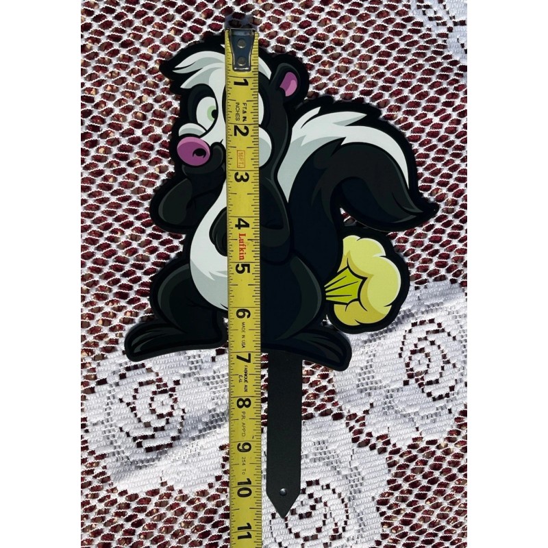 Happy Cow Metal Yard Stake/Skunk Holding It’s Nose/Stinker/S