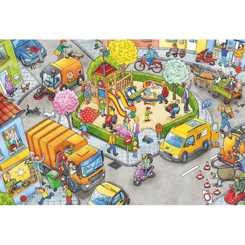 Schmidt Spiele 56416 Where is the Blue Car Children's Puzzle,
