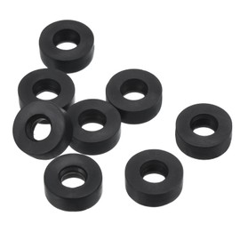 PATIKIL M6 Rubber Flat Washers 8pcs 5mm ID 12mm OD 4.5mm Thick Seal Spacer Gasket Ring for Faucet Pipe Water Hose Fastener Bolts Black