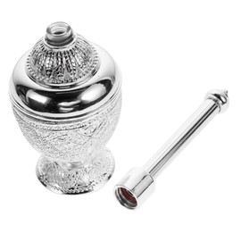 STOBAZA Decorative Holy Water Bottle Elegant Design Table Container for Office and Home Decor for Storing Holy Water Liquids and Material