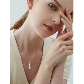 Seiyang Urn Necklace for Ashes 925 Sterling Silver Cremation Necklace with June Alexandrite Birthstone Memorial Cremation Jewelry for Women Loved One