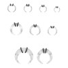Luxe Modz Clear Acrylic Pincher Septum C Shape Buffalo Horseshoes
