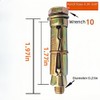 Heavy Duty Expansion Bolts, M6 x 50mm, 12-Pack, Sleeve Anchors