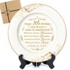 Urllinz 70th Birthday Gifts for Women Men-70th Birthday Plate with