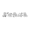 PME SBC1 JEM Tumbling Teddies Stencil,Blue,175 x 35 mm (7