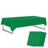 Xnluothsk Green 5 Pack 54 x 108 Inch Plastic Tablecloth