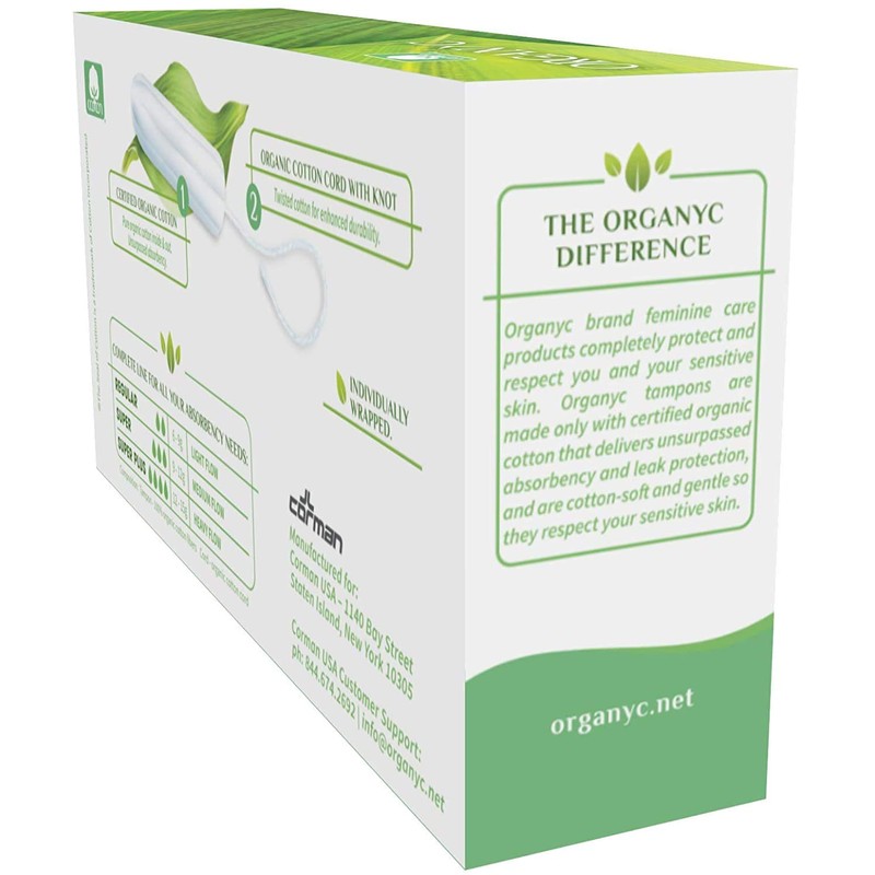 Organ(y)c 100% Certified Organic Cotton Tampons for Heavy Days -