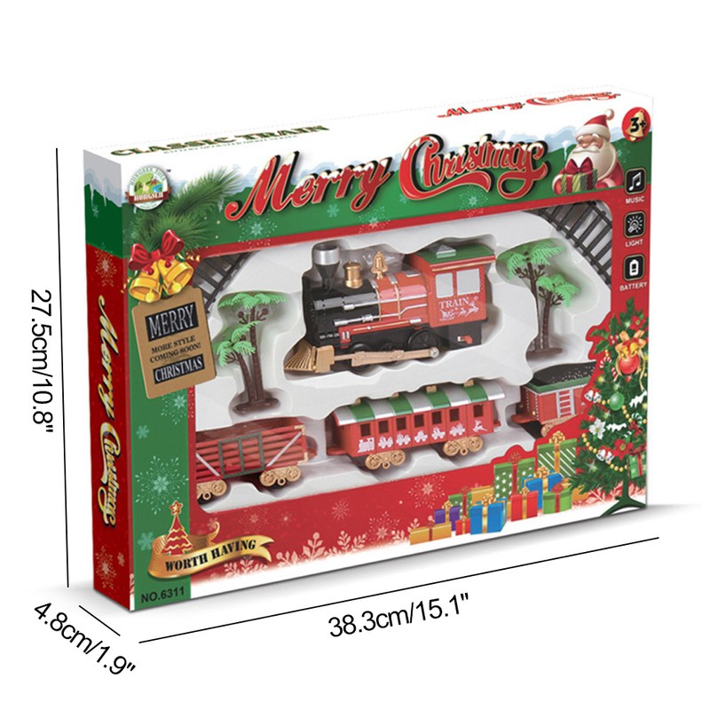 Christmas Train Set for Children Electric Train with Music and