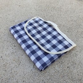Blue Checkered Waterproof Picnic Mat Medium