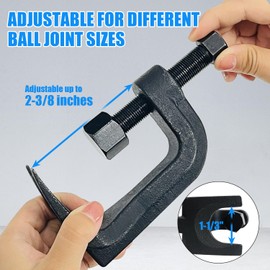 Socpuro Ball Joint Separator, Adjustable Ball Joint Puller Extends Up to 2-3/8 Inches, Ball Joint Removal Tool for Cars, Trucks, SUVs