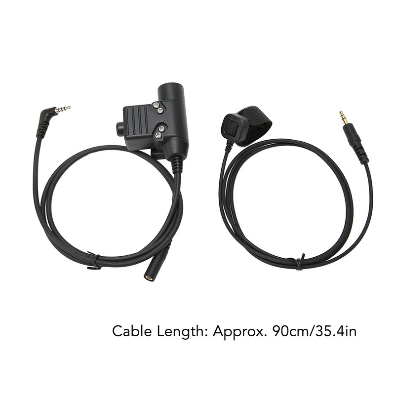 PTT Adapter with 90cm Cable Push to Talk Portable Headset