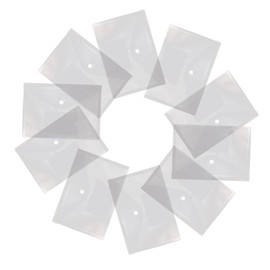 TEHAUX 12 File Pockets Clear Bag with Snap Buttons for Documents