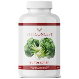 Vitaconcept I 180 Broccoli Capsules I 1000 mg per Daily Dose I Natural Sulforaphane I High Dose I Vegan I 30:1 Broccoli Extract I Laboratory Tested