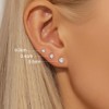 3 Pairs 14k Gold Studs Earrings for Women Hypoallergenic Cubic