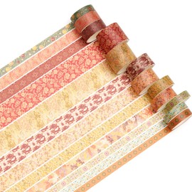 Songdao 12 Rolls Chinoiserie Washi Tape Set Chinese Arts Adhesive Tapes Geometric Garden Decorative Masking Tape Sets for Craft, Kids, Scrapbook, DIY, Gift Wrapping (Moon over The Borderlands)