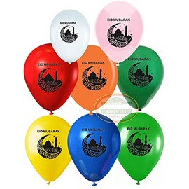 Eid Mubarak Balloons [300 Pack] Eid Party Favors Eid decoration Muslim Gifts Ramadan Favors Ramadan Decor Islamic Gifts 123