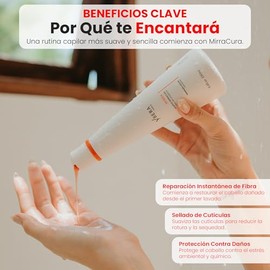 Shampoo MIRRACURA con Aceite de Mirra 250ml Ybera | Alto Poder de Cicatrización Capilar | Elimina Porosidad y Devuelve el Brillo | Limpieza Profunda Restauradora