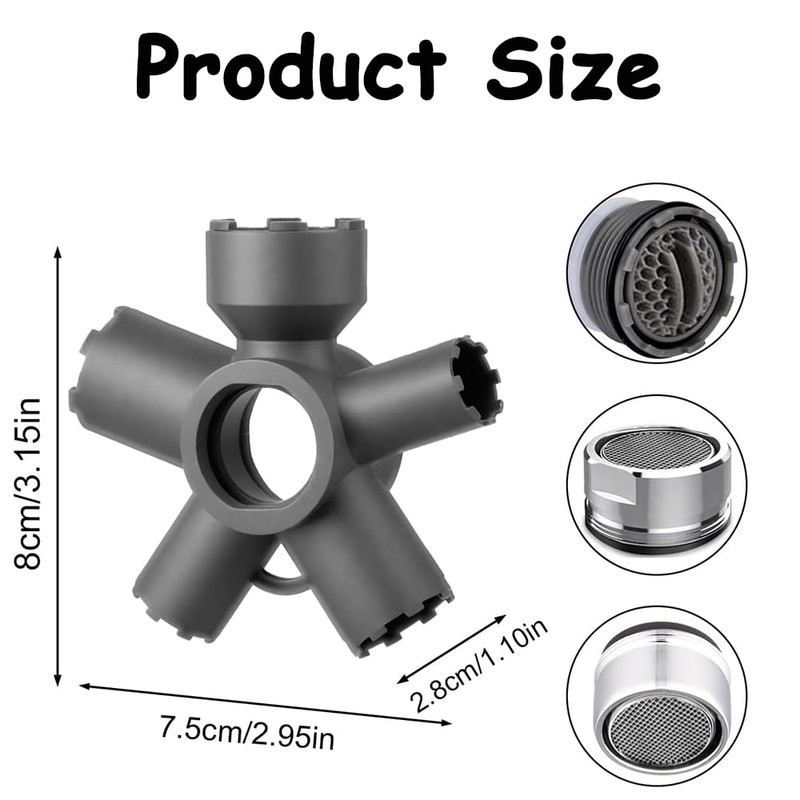 10-in-1 Universal Faucet Aerator Removal Tool,Compatible with M28 M24 M22