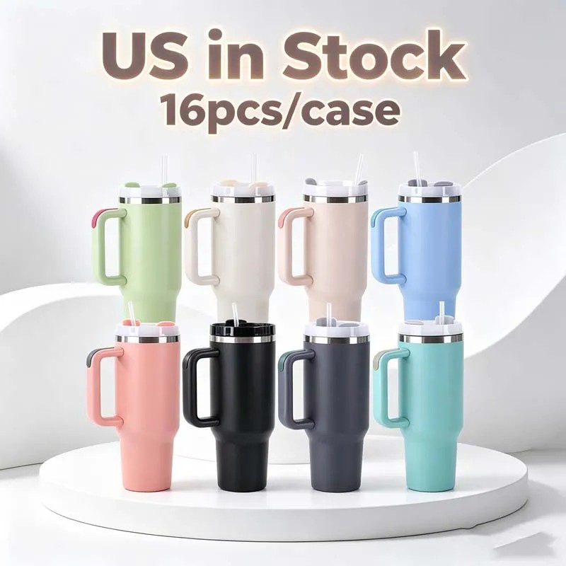 Us H20 40 OZ Powder Coated Travel Mug Car Cup