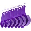 Smithcraft Plastic Measuring Cups and Spoons Set 15, Purple Dry