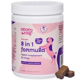 NooraTail NooraTail 8-in-1 Dog Multivitamin Health Supplement for Joint, Muscle, Cardiovascular, Skin, Gut & Immune System Health-With Vitamins, MSM, Minerals, Hyaluronic Acid & Glucosamine Chondroitin-50 Chews