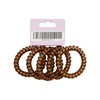Oz Essentials Spiral Hair Ties 5 Pack - Brown Sparkle