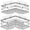 Yazoni Corner Shower Caddy 2-Pack, No Drilling Shower Organizer Corner