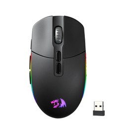 Redragon M719 Pro Wireless Optical Gaming Mouse, 8 Programmable Buttons, RGB Backlit, 10,000 DPI, Ergonomic PC Computer Gaming Mice with Fire Button