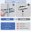 Adjustable Shower Head Holder Bracket, Detachable Chrome Plated Shower Head