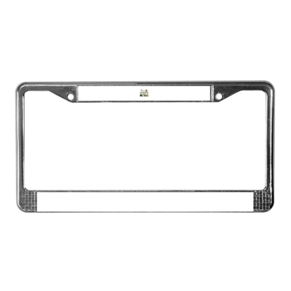 CafePress One Lucky Mama Chrome License Plate Frame, License Tag