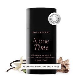 Each & Every Aluminum Free Deodorant for Women & Men – Natural Fragrance All Day Odor Protection, Non-Toxic Deodorant for Sensitive Skin, EWG Verified, Baking Soda Free - Cedar & Vanilla Scent, 2.5oz