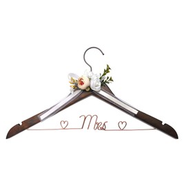 Wedding Dress Hanger, Wife Hanger, Bride Hanger, Bride Wedding Gift, Wooden and Steel Wire Hanger