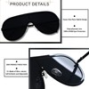 LYZOIT Rimless Oversized Aviator Sunglasses for Women Men Flat Top
