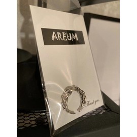 [AREUM] Jimin Ring, Ring, Jimin Worn Motif, Men's, Women's, Cool, Knitted, Popular Design, U-Shaped Opening, Adjustable, Fashionable, Metal