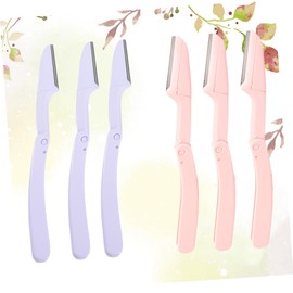 FOMIYES Beauty Tool Kit 6-piece Eyebrow Razor Set Stainless Steel Trimmer Shaper Remover Makeup Tools Portable Non-slip Grip Travel-friendly