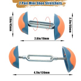 YRMJ 2 Pair Mini Shoe Stretchers for Wide Feet, Shoe Wider Anti-Slip Expander Adjustable Men Women Shoes Plastic Surgery(Blue)